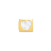 Nomination COMPOSABLE GLAM SYMBOLE Element aus Edelstahl, mit Edelsteinen verziert, gelbgold PVD-beschichtet (01-01)